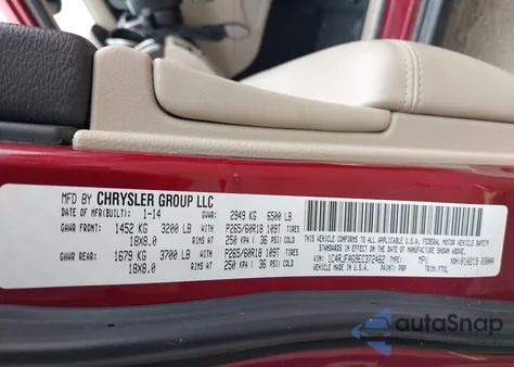 2014 Jeep Grand Cherokee Laredo из США, поврежденный, VIN 1C4RJFAG9EC372462